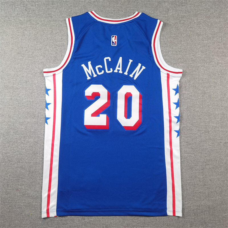 Men Philadelphia 76ers 20 McCain blue 2024 2025 NBA jersey
